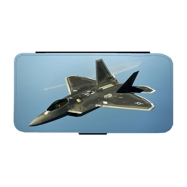 Lockheed Martin F-22 Raptor Fighter, flipdeksel med unikt motiv, mobiletui med stativfunksjon Til Samsung Galaxy S8+