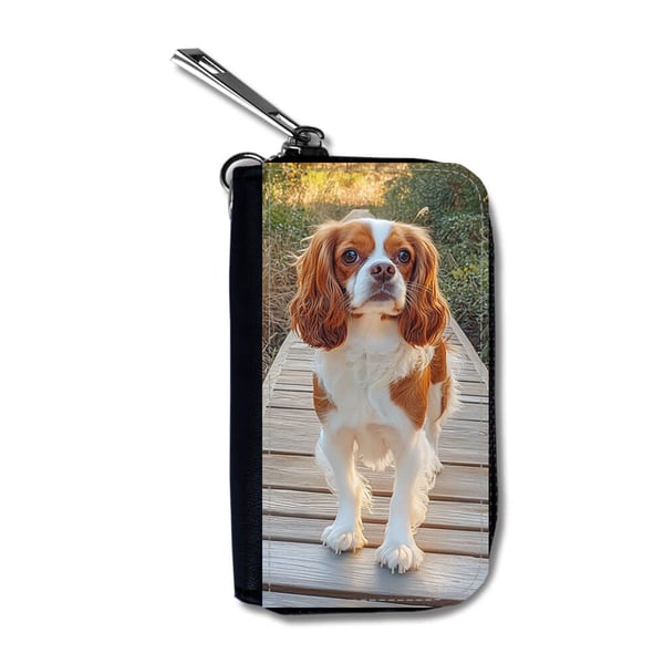 Auton avainkotelo: Koira Cavalier King Charles Spaniel, suojaava kotelo eloisalla ja uniikilla kuviolla
