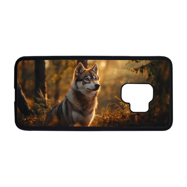 Til Samsung Galaxy S9: Hund Siberian Husky, mobilcover med unikt motiv, beskyttende cover