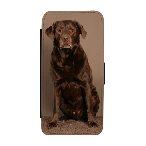 Brown Labrador Dog, flipdeksel med unikt motiv, mobiletui med stativfunksjon Til Samsung Galaxy S8+