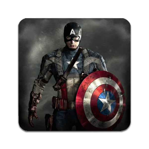 Lasinaluset (2 kpl): Captain America, tyylikkäät aluset uniikeilla ja eloisilla kuvioilla
