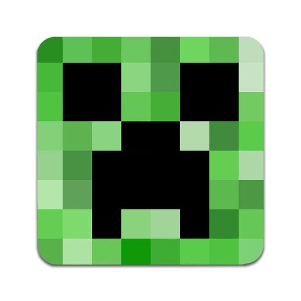 Lasinaluset (2 kpl): Minecraft Creeper, tyylikkäät aluset uniikeilla ja eloisilla kuvioilla