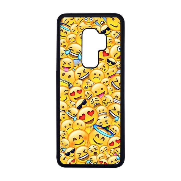 Til Samsung Galaxy S9+: Emoji, mobildeksel med unikt motiv, beskyttende cover