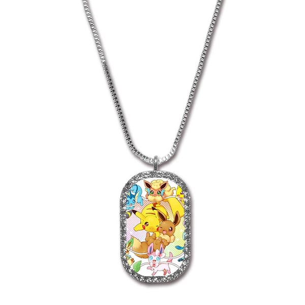 Halskjede: Pokemon Pikachu & Eevee, vakkert smykke med unikt motiv Halskjede: Pokemon Pikachu & Eevee, vakkert smykke med unikt motiv