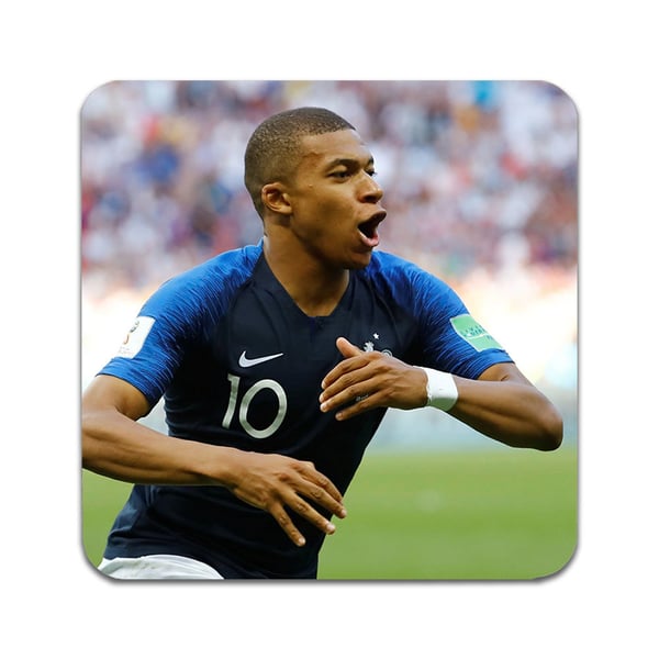 Lasinaluset (2 kpl): Kylian Mbappe, tyylikkäät aluset uniikeilla ja eloisilla kuvioilla