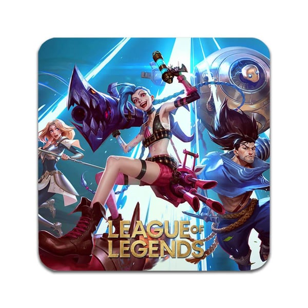 Glassunderlag (2-pakning): League Of Legends, stilrene underlag med unike og livlige motiver