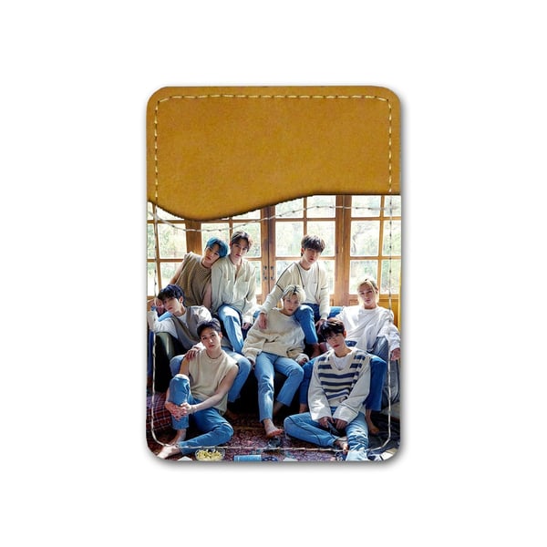 Selvklæbende kortholder til mobil (Universel): K-pop Stray Kids, kortlomme med levende og unikt design til telefonen