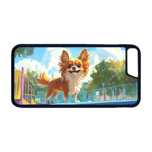 Børne Tegneserie Langhåret Chihuahua Hund iPhone SE 2020 Mobiltelefon Dække
