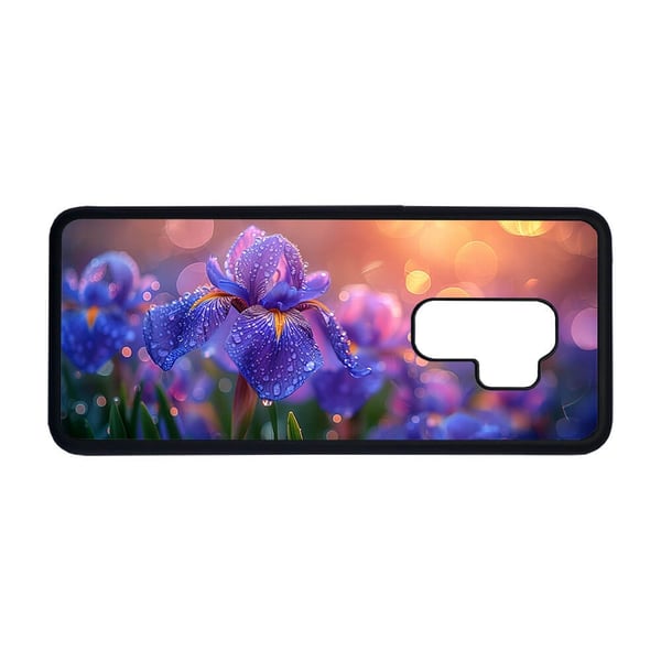 Til Samsung Galaxy S9+: Blomster Iris, mobildeksel med unikt motiv, beskyttende cover