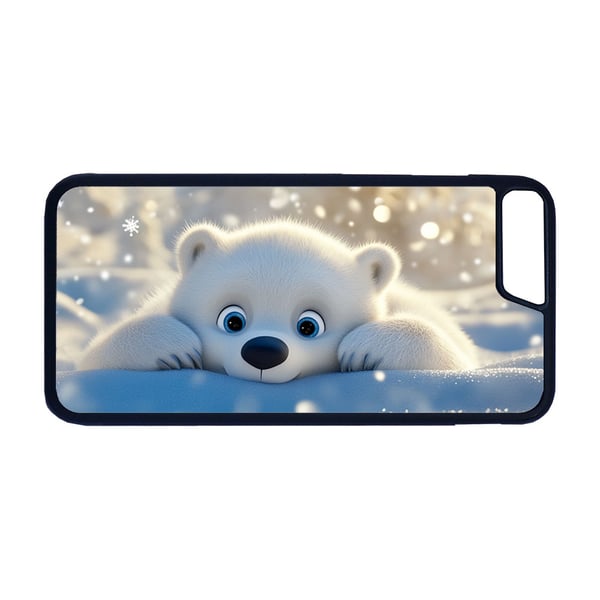 Sød Tegneserie Isbjørn iPhone 7/iPhone 8 PLUS Mobilcover - Etui