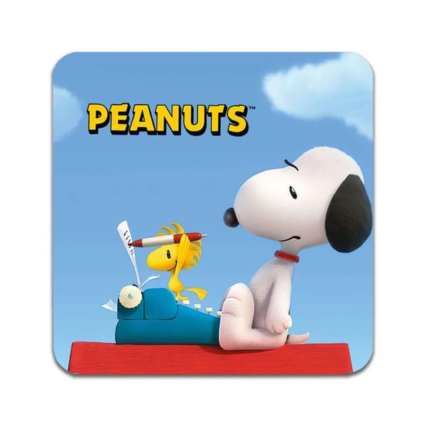 Glassunderlag (2-pakning): Peanuts Snoopy, stilrene underlag med unike og livlige motiver