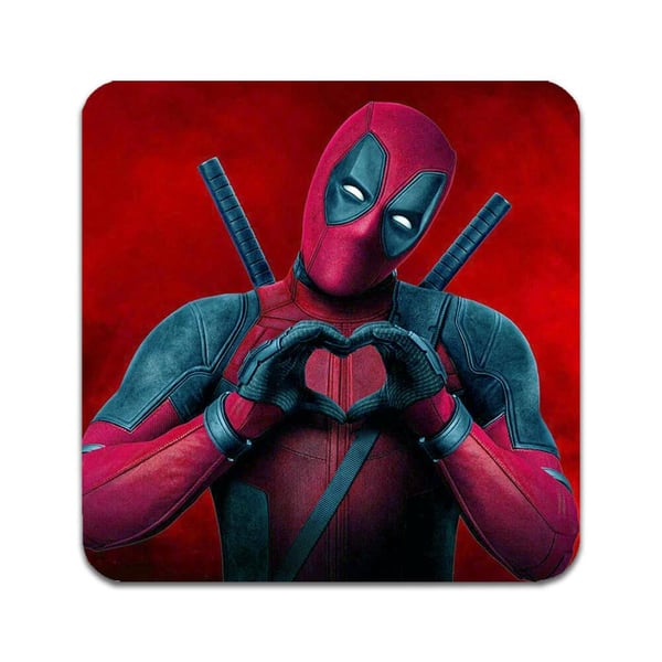 Lasinaluset (2 kpl): Deadpool, tyylikkäät aluset uniikeilla ja eloisilla kuvioilla