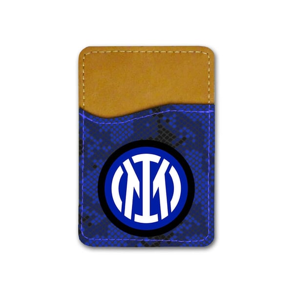 Selvklæbende kortholder til mobil (Universel): Inter Milan 2021 Logo, kortlomme med levende og unikt design til telefonen