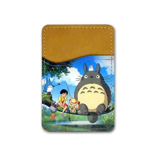 Selvklebende kortholder til mobil (Universell): Min Nabo Totoro, kortlomme med levende og unikt design til telefonen