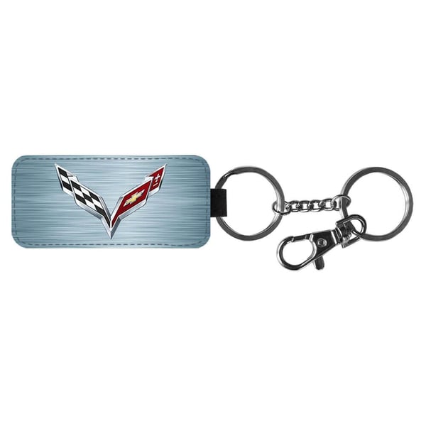 Nøkkelring: Corvette 2014 Logo, stilrent anheng med levende og unikt design
