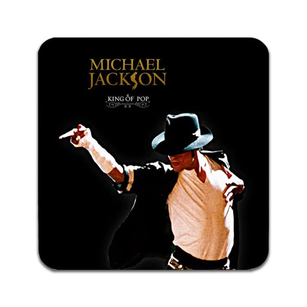Glassunderlag (2-pakning): Michael Jackson, stilrene underlag med unike og livlige motiver Glassunderlag (2-pakning): Michael Jackson, stilrene underlag med unike og livlige motiver
