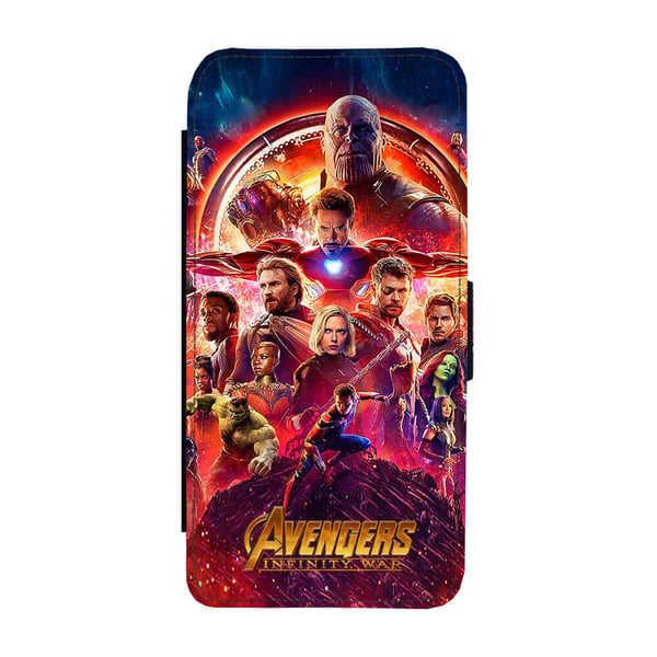 Til Samsung Galaxy S8: Avengers Infinity War, flipdeksel med unikt motiv, mobiletui med stativfunksjon
