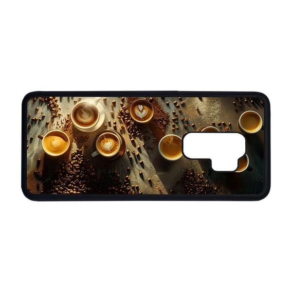 Til Samsung Galaxy S9+: Kaffe Latte Cappuccino, mobildeksel med unikt motiv, beskyttende cover