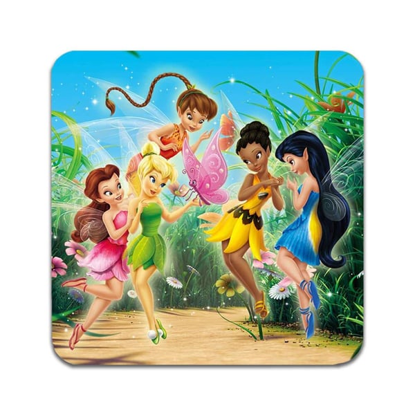 Lasinaluset (2 kpl): Tinker Bell, tyylikkäät aluset uniikeilla ja eloisilla kuvioilla