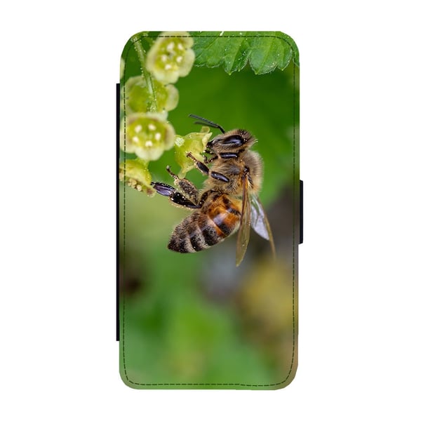 Til Samsung Galaxy S8+: Bee, flipdeksel med unikt motiv, mobiletui med stativfunksjon
