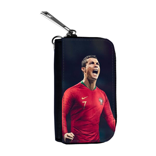 Bilnøgleetui: Cristiano Ronaldo 2018, beskyttende cover med levende og unikt design