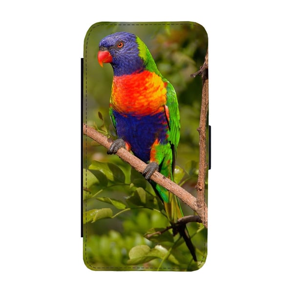 Til Samsung Galaxy S8: Parrot, flipdeksel med unikt motiv, mobiletui med stativfunksjon