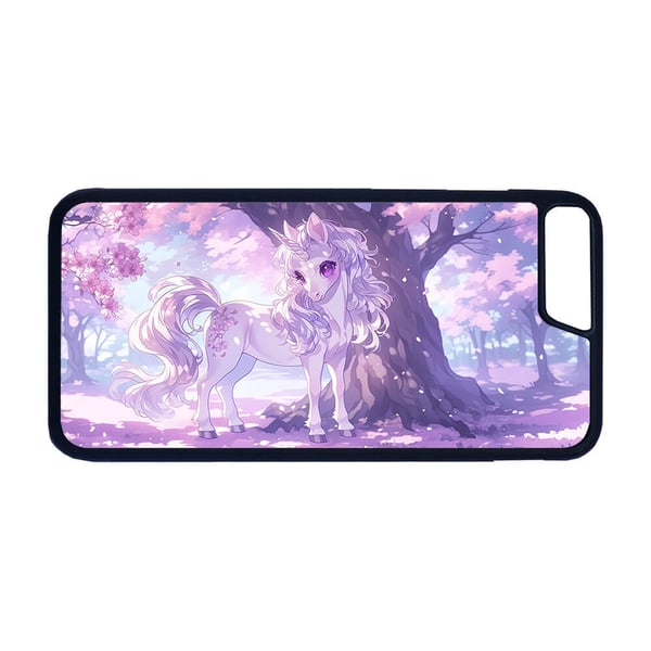 Til iPhone 7 Plus / 8 Plus: Manga Enhjørning, mobildeksel med unikt motiv, beskyttende cover