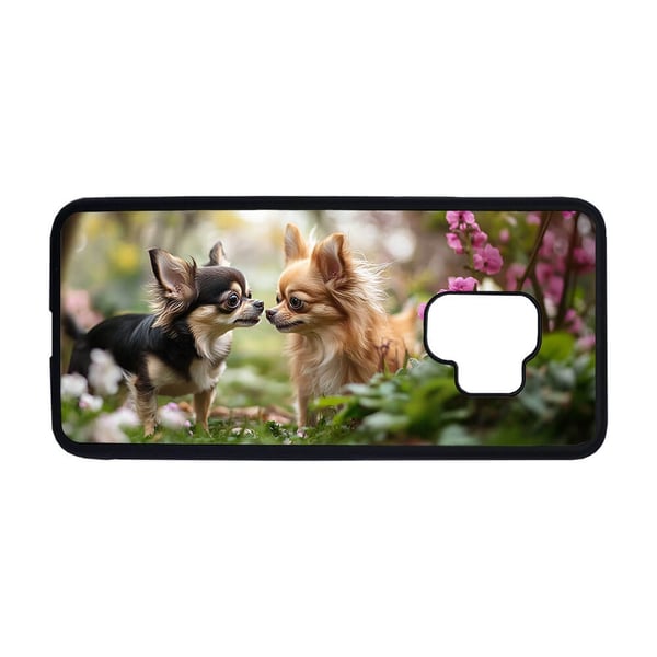 Til Samsung Galaxy S9: Lang Frakk Chihuahua Hunde, mobildeksel med unikt motiv, beskyttende cover