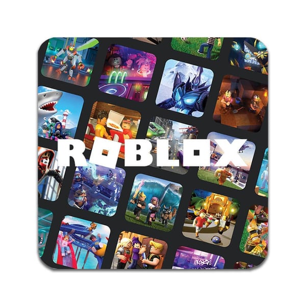 Glassunderlag (2-pakning): Spel Roblox, stilrene underlag med unike og livlige motiver