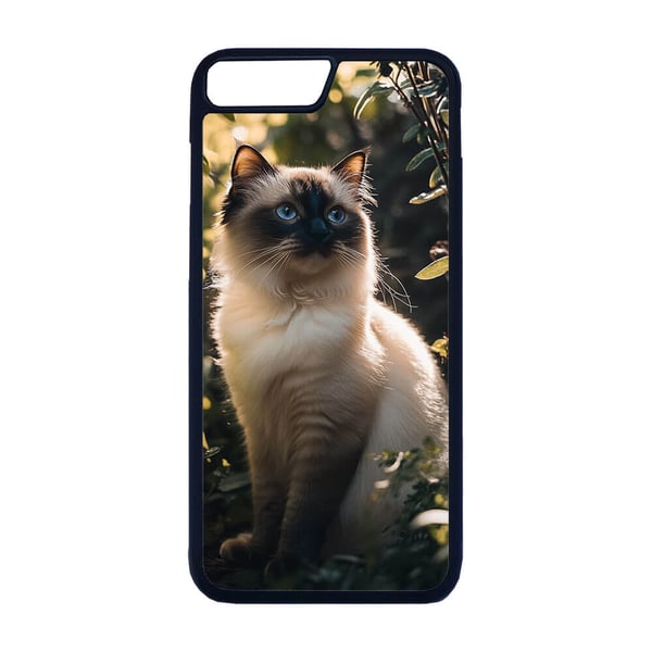 Til iPhone 7 Plus / 8 Plus: Burmeser Kat, mobilcover med unikt motiv, beskyttende cover