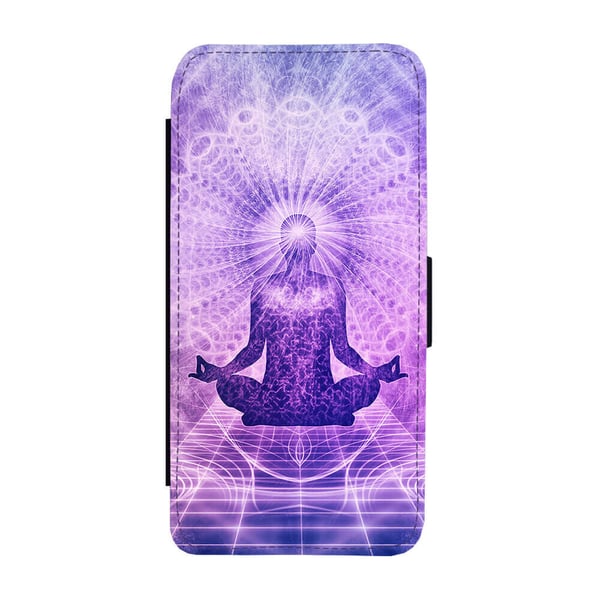 Til Samsung Galaxy S8: Yoga, flipdeksel med unikt motiv, mobiletui med stativfunksjon