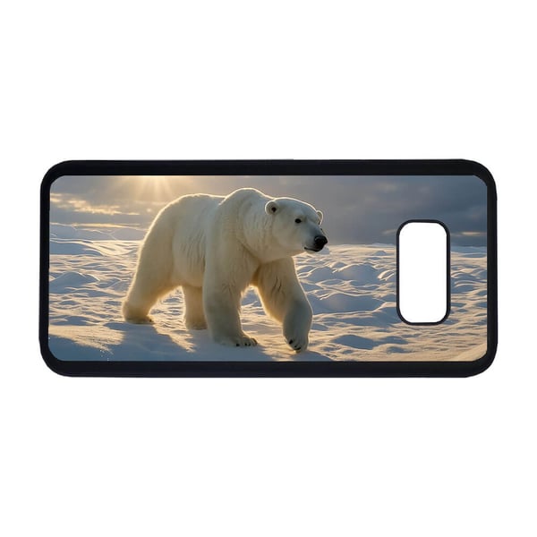 Til Samsung Galaxy S8: Dyr Isbjørn, mobildeksel med unikt motiv, beskyttende cover