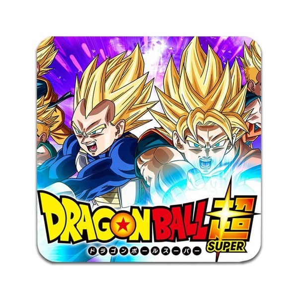 Glassunderlag (4-pakning): Manga Dragon Ball Z, stilrene underlag med unike og livlige motiver
