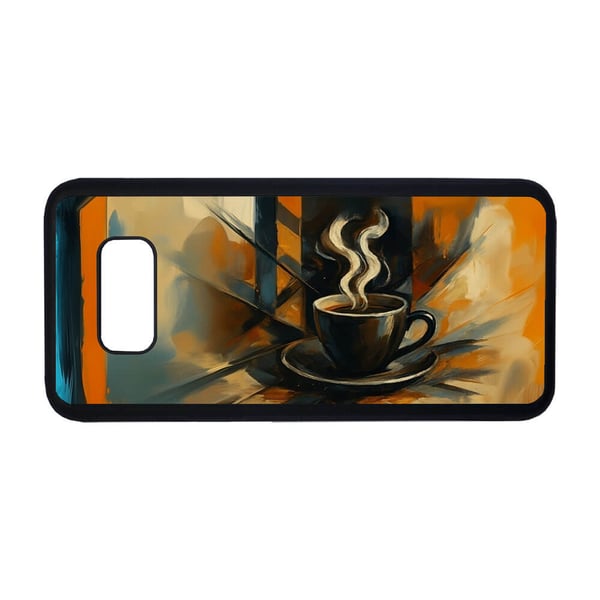 Til Samsung Galaxy S8: Kaffe Oljemaleri, mobildeksel med unikt motiv, beskyttende cover