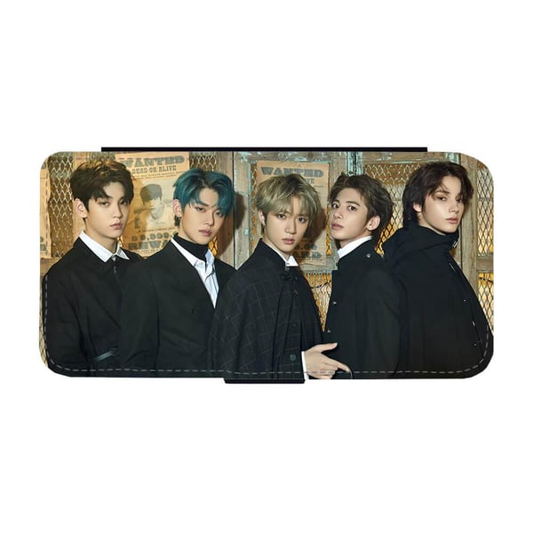 Til Samsung Galaxy S8: K-pop TXT, flipdeksel med unikt motiv, mobiletui med stativfunksjon
