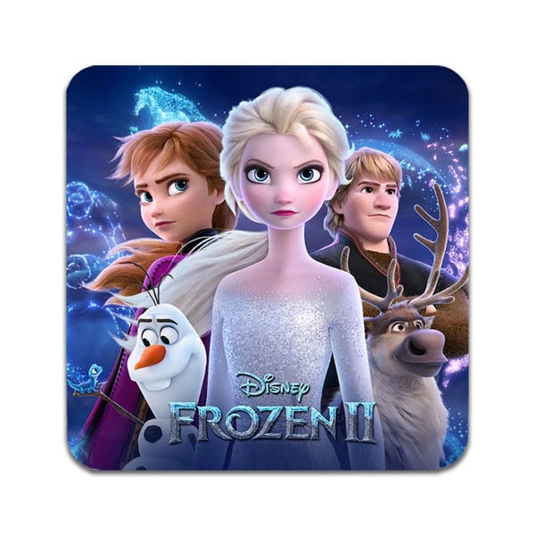 Lasinaluset (2 kpl): Frozen 2, tyylikkäät aluset uniikeilla ja eloisilla kuvioilla