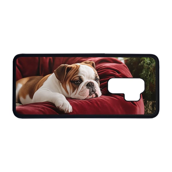 Til Samsung Galaxy S9+: Hund Engelsk Bulldog, mobildeksel med unikt motiv, beskyttende cover