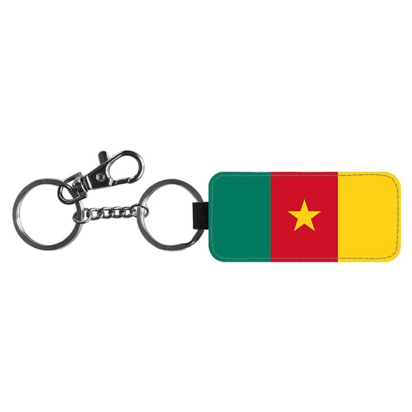 Avaimenperä: Flag of Cameroon -Cameroon Flag, tyylikäs riipus, jossa on eloisa ja uniikki kuvio