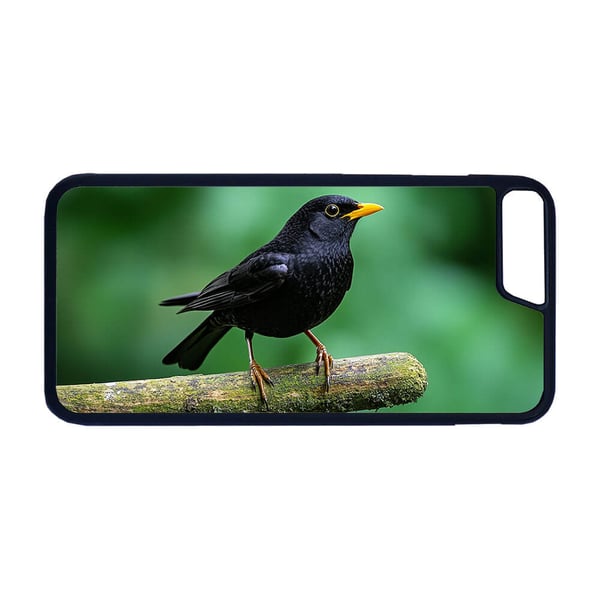 Til iPhone 7 Plus / 8 Plus: Fugl Solsorte, mobilcover med unikt motiv, beskyttende cover