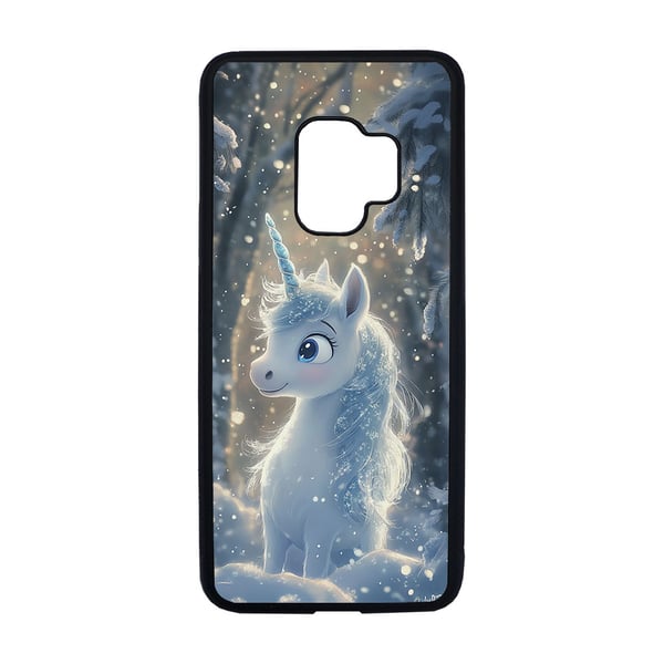 Til Samsung Galaxy S9: Tegneserie Enhjørning, mobildeksel med unikt motiv, beskyttende cover