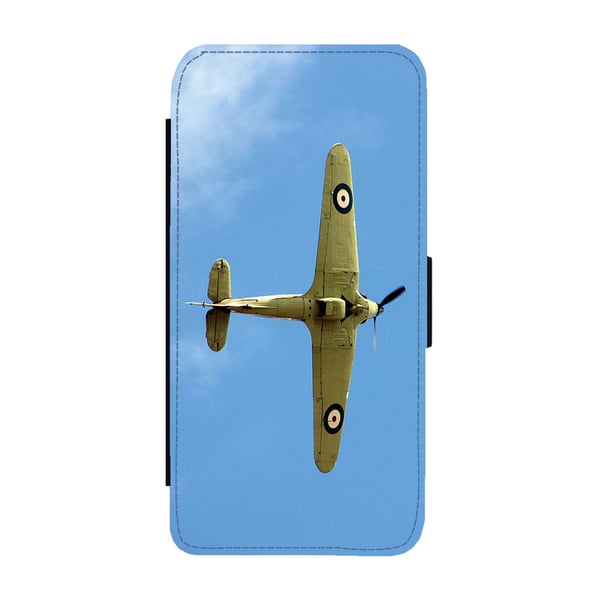 Til Samsung Galaxy S8+: Hawker Hurricane Fighter, flipdeksel med unikt motiv, mobiletui med stativfunksjon
