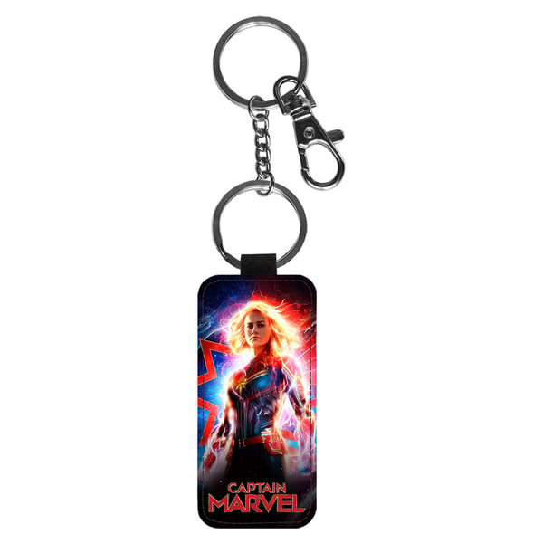 Nøkkelring: Captain Marvel, stilrent anheng med levende og unikt design