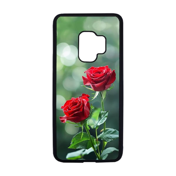 Til Samsung Galaxy S9: Blomster Røde Roser, mobildeksel med unikt motiv, beskyttende cover