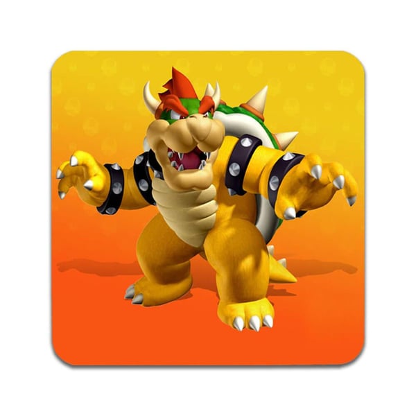 Glassunderlag (2-pakning): Super Mario Koopa, stilrene underlag med unike og livlige motiver