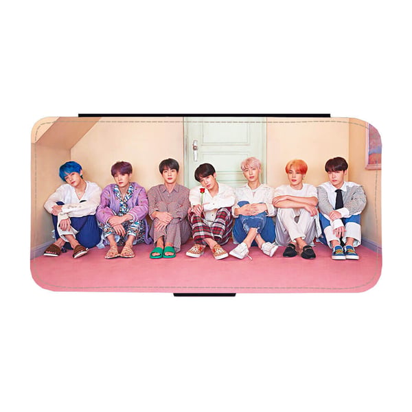 Til Samsung Galaxy S8: BTS Bangtan Boys 2019, flipdeksel med unikt motiv, mobiletui med stativfunksjon