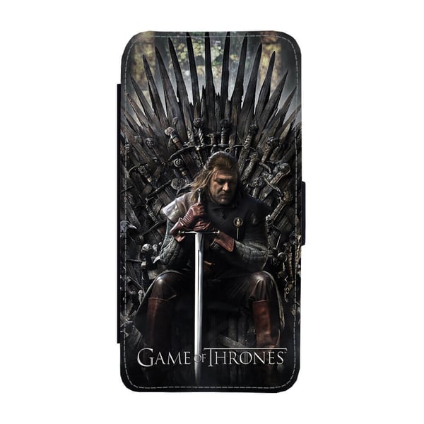 Til Samsung Galaxy S8: Game of Thrones Eddard Stark, flipdeksel med unikt motiv, mobiletui med stativfunksjon