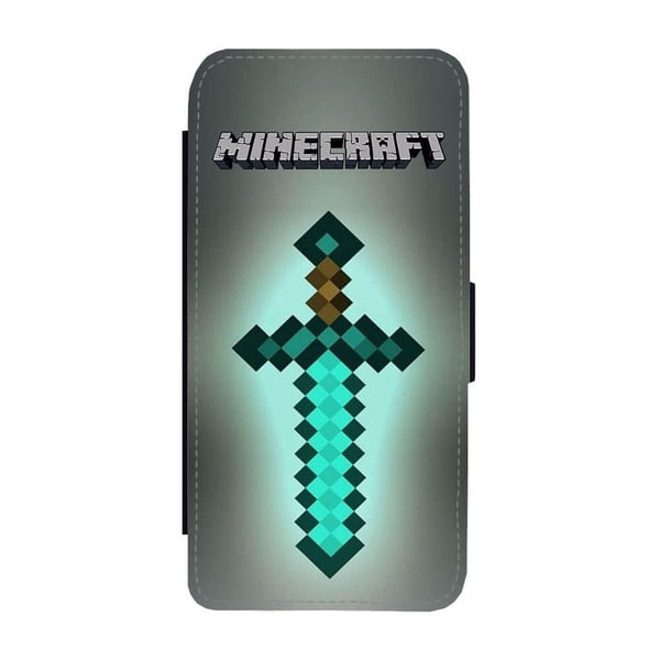 Minecraft Diamantsvärd Samsung Galaxy S9, flipdeksel med unikt motiv, mobiletui med stativfunksjon
