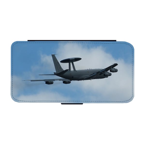 Air Force AWACS Aircraft, flipdeksel med unikt motiv, mobiletui med stativfunksjon Til Samsung Galaxy S8+