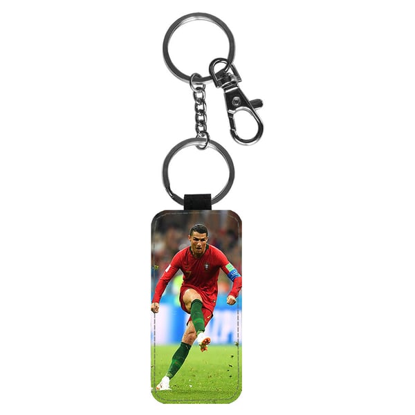 Nøkkelring: Cristiano Ronaldo 2018, stilrent anheng med levende og unikt design