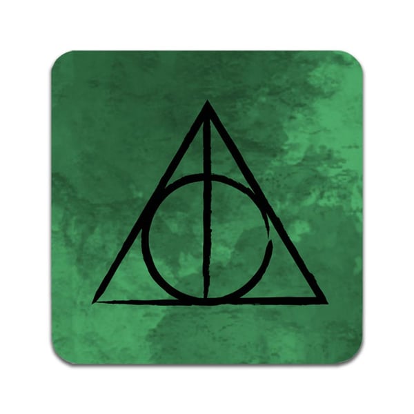 Glassunderlag (2-pakning): Harry Potter the Deathly Hallows, stilrene underlag med unike og livlige motiver